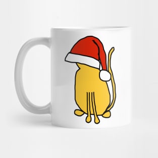 Yellow Cat in an Oversized Santa Hat Because Christmas Mug